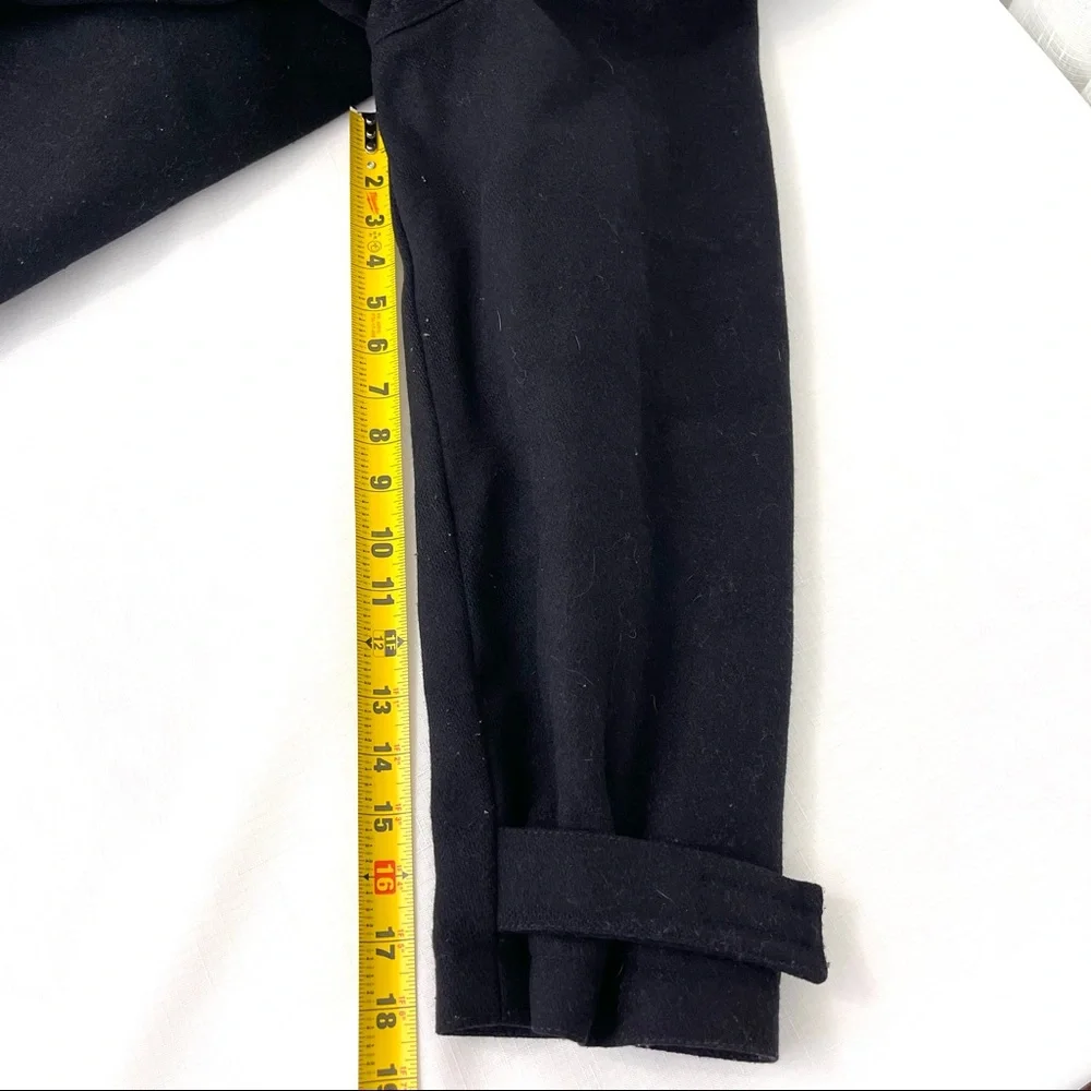 J.Crew Men’s WOOL car coat Black zip front Velcro closure heavy jacket XL WINTER - Picture 8 of 11